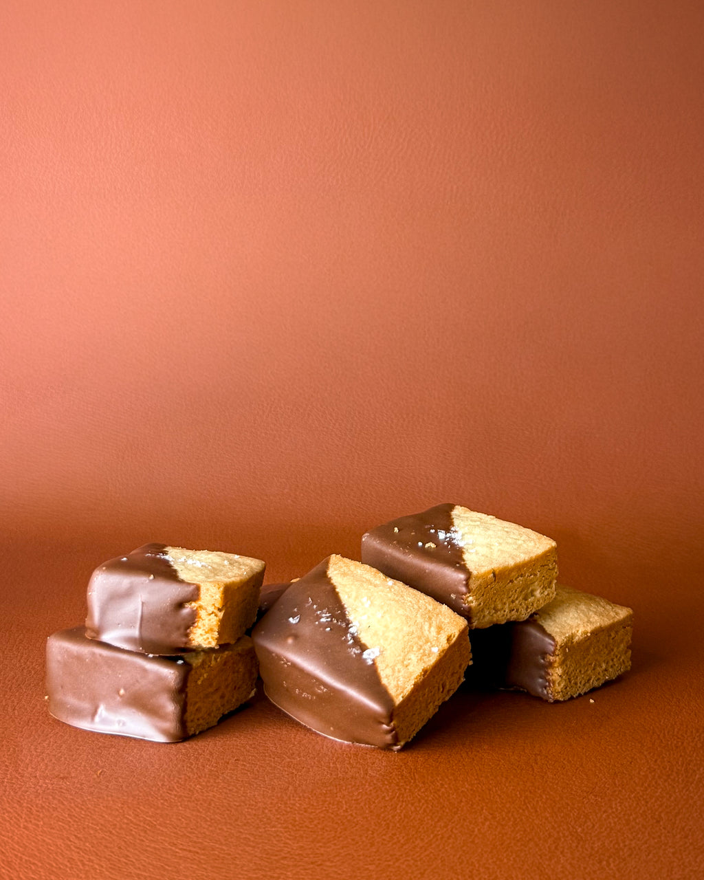Rich Buttery Shortbread with Single Origin Chocolate & Sea Salt